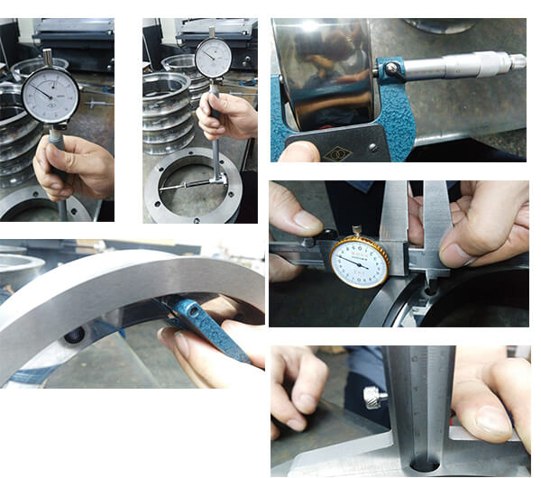 QC inspection of carbide rolls
