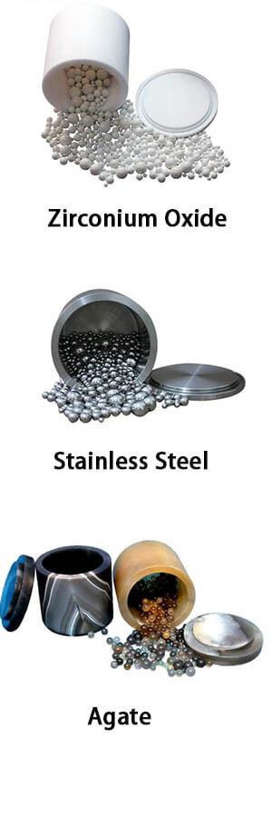 Grinding Jars and balls for planetary ball mill