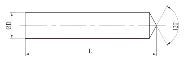 Rods With Tapered End-drawing