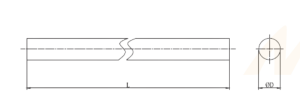 Rods Without Coolant Channel, Unground – Metric